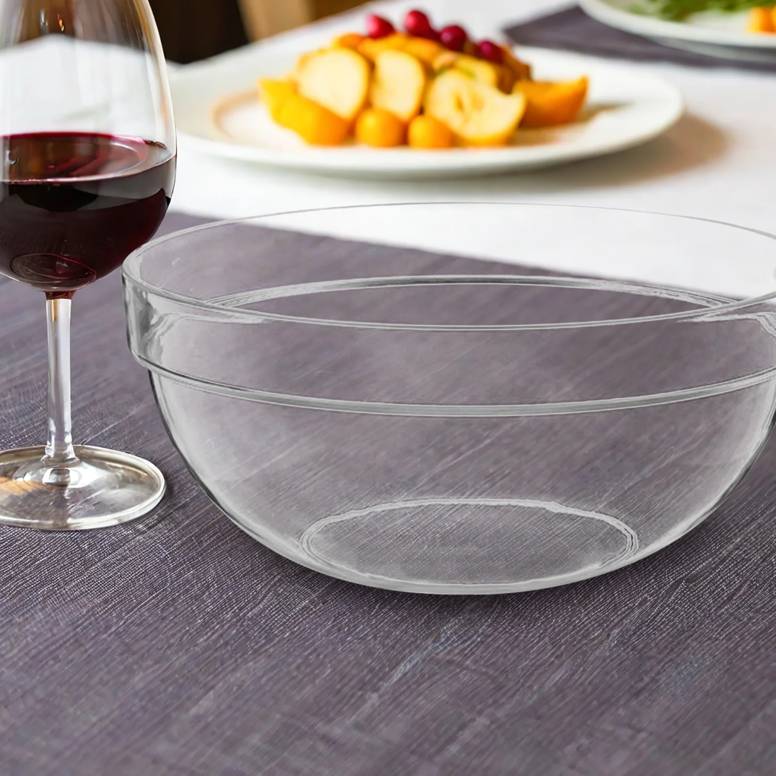 Salatschüssel, durchsichtig, für Obst, Gemüse, Dessert, Cocktail, Zuhause, Küche, Restaurant, Versorgung