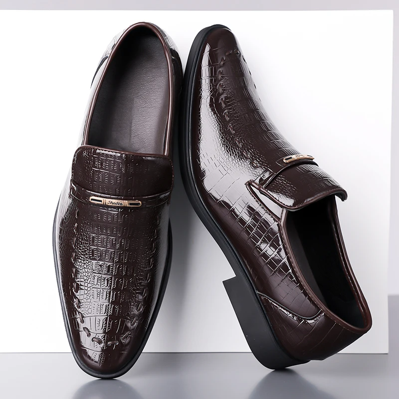 Men's Business-Casual Versatile Slip-On Loafers, Large Sizes, Dress Shoes