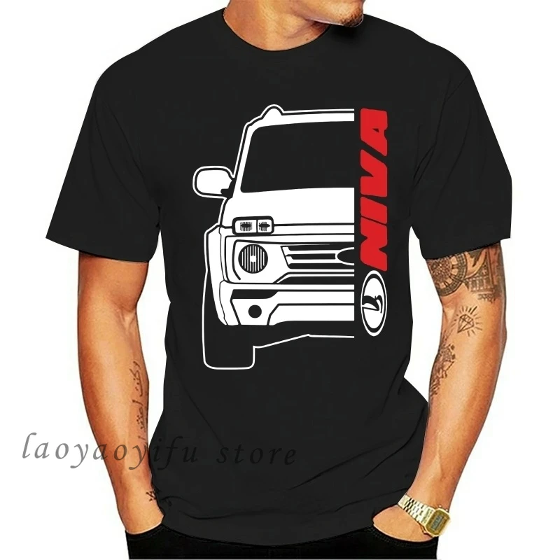 Man Fashion T Shirt Lada Niva Bronto Car Auto Black T Shirt Xs-4Xl Male Summer Breathable Comfortable Tops Oversized Tshirt