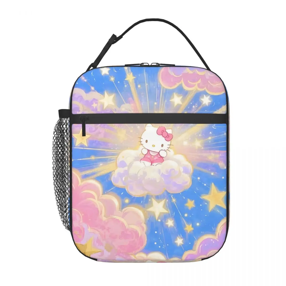

Custom Hello Kitty Cat Resuable Lunch Box Women Classical Thermal Cooler Food Insulated Lunch Bag School Children Student