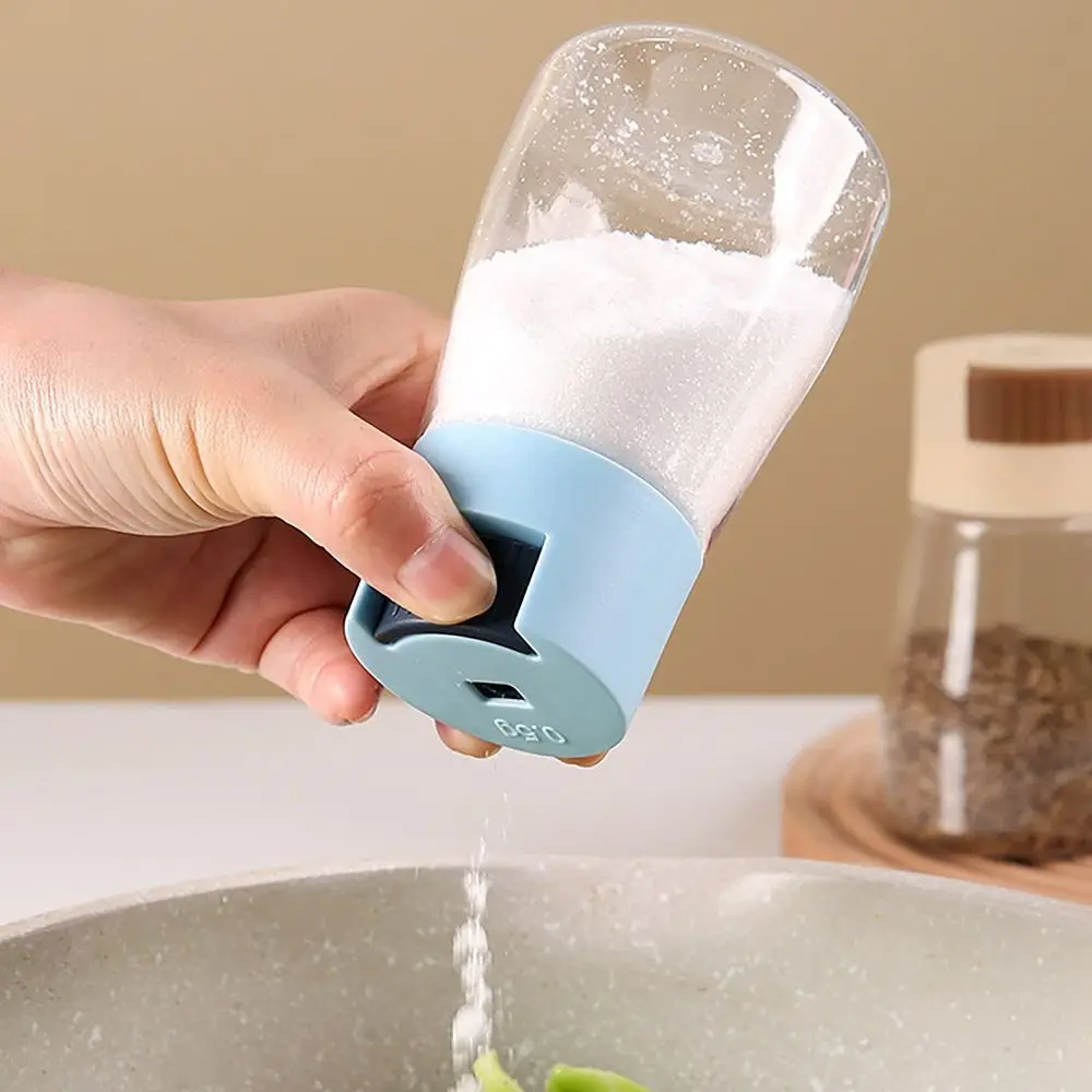 0.5g Quantitative Seasoning Container Dustproof Seasoner Storage Seasoning Jar Press Type Salt Dispenser for Home Kitchen