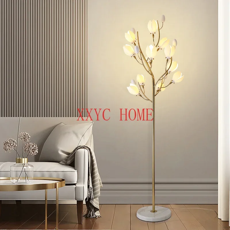 Magnolia floor lamp, internet famous anchor, live broadcast room plant atmosphere lamp