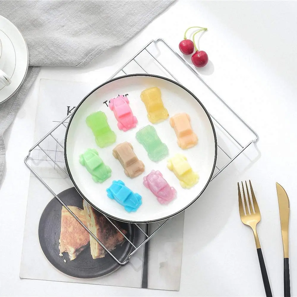 3Pcs Car Silicone Ice Cube Trays Silicone Chocolate Molds Jello Candy Gummy Mold Cake Decorating Tool Crayon Wax Melt Mould