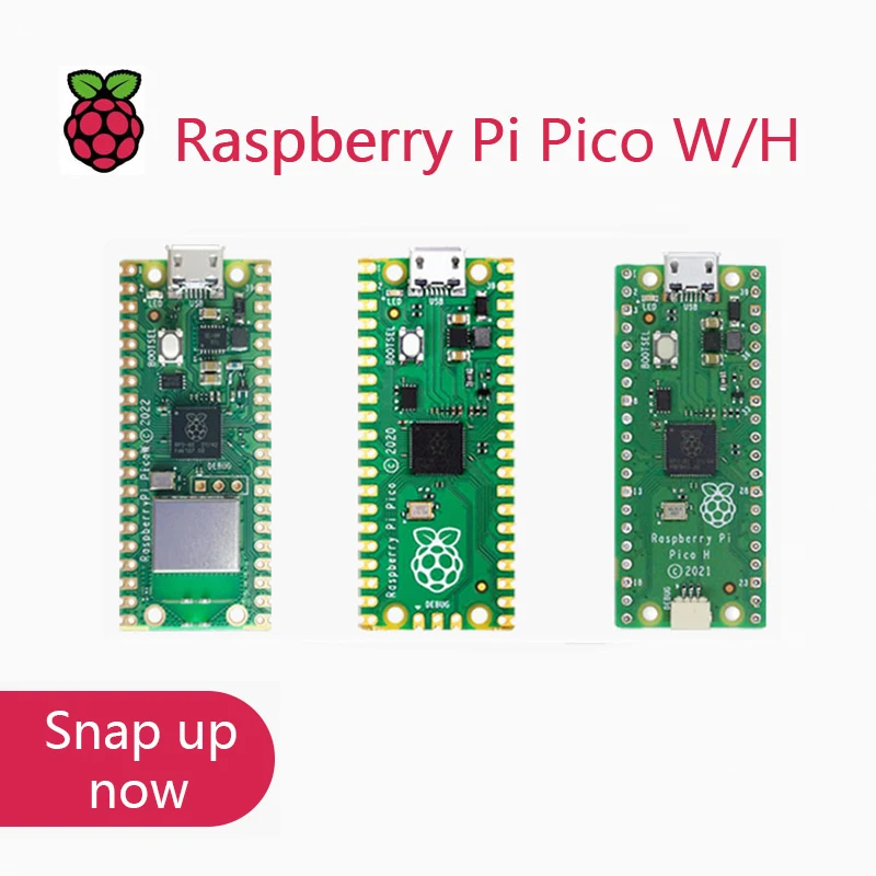 Oryginalny Raspberry Pi Pico W z bezprzewodową płytą rozwojową WiFi, Pico lub Pico H z złączem pinowym, obsługa MciroPython/C++
