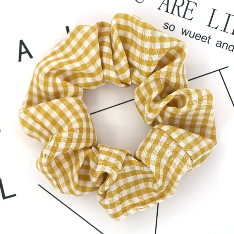 Fashion Plaid Headbands for Girls Women Colorful Hair Scrunchies Cute Hair Bands Girls Hair Accessories Ponytail Holder