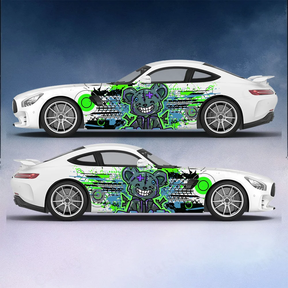 

Крутая светящаяся кукла, круглая круглая линия, автомобильная виниловая наклейка, наклейка против царапин, подходит для грузовиков, внедорожников, декора, автоаксессуары