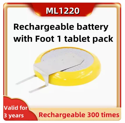 Rechargeable Battery ML1220 is suitable for notebook BIOS battery motherboard CMOS electronic recorder pin