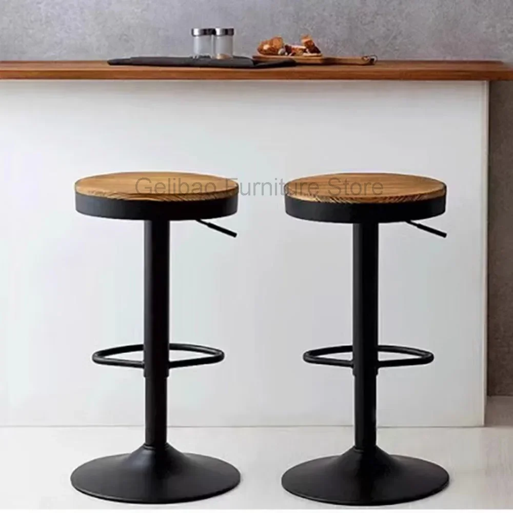 Adjustable Designer Bar Stools Minimalist Relaxing Reception Desks Kitchen Makeup Nordic Bar Chair Nordic Library Furniture