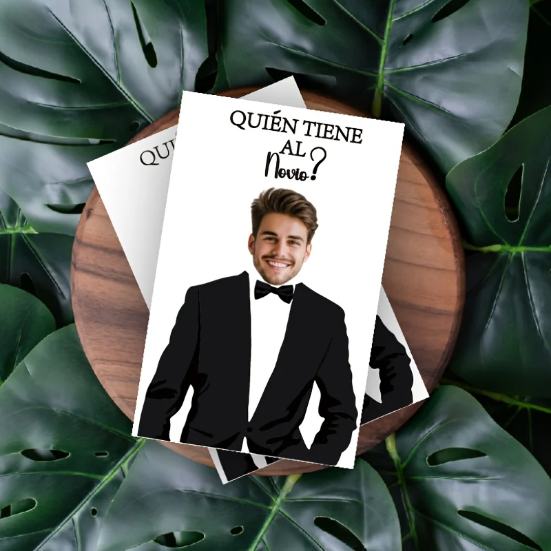 "¿Quién tiene el novio?" Tarjetas para rascar en español para despedidas de soltera, recuerdos de despedida de soltera, actividad divertida para invitados