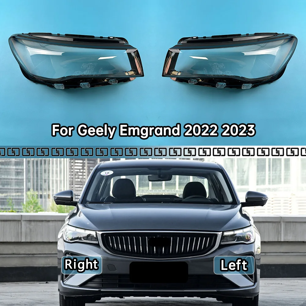 

For Geely Emgrand 2022 2023 Auto Lamp Case Car Transparent Lampshade Lamp Shade Front Headlight Cover Glass Lens Shell