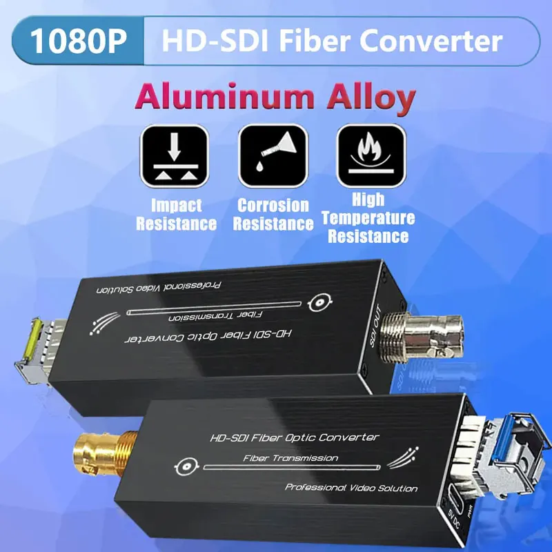 

HD-SDI Fiber Extender 1080P HD Optical Transceiver Mini SDI Over Fiber Uncompressed Video Converter Up 20km SDI Fiber Converter