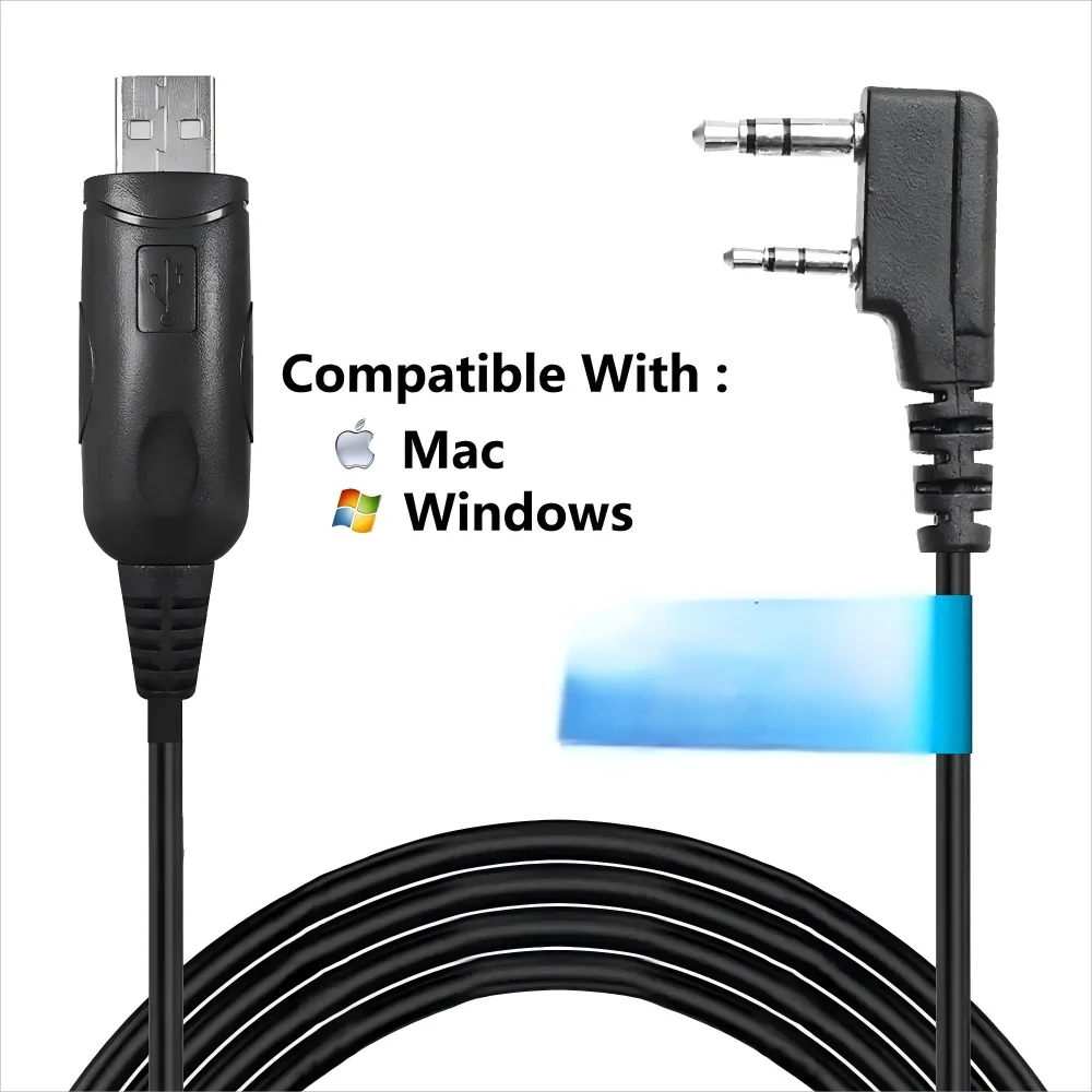 ABBREE 2 دبوس USB كابل برجمة مادة PU لراديو لاسلكي تخاطب Baofeng UV-5R BF-888S UV-21 PRO Quansheng TK11 Radtel 900
