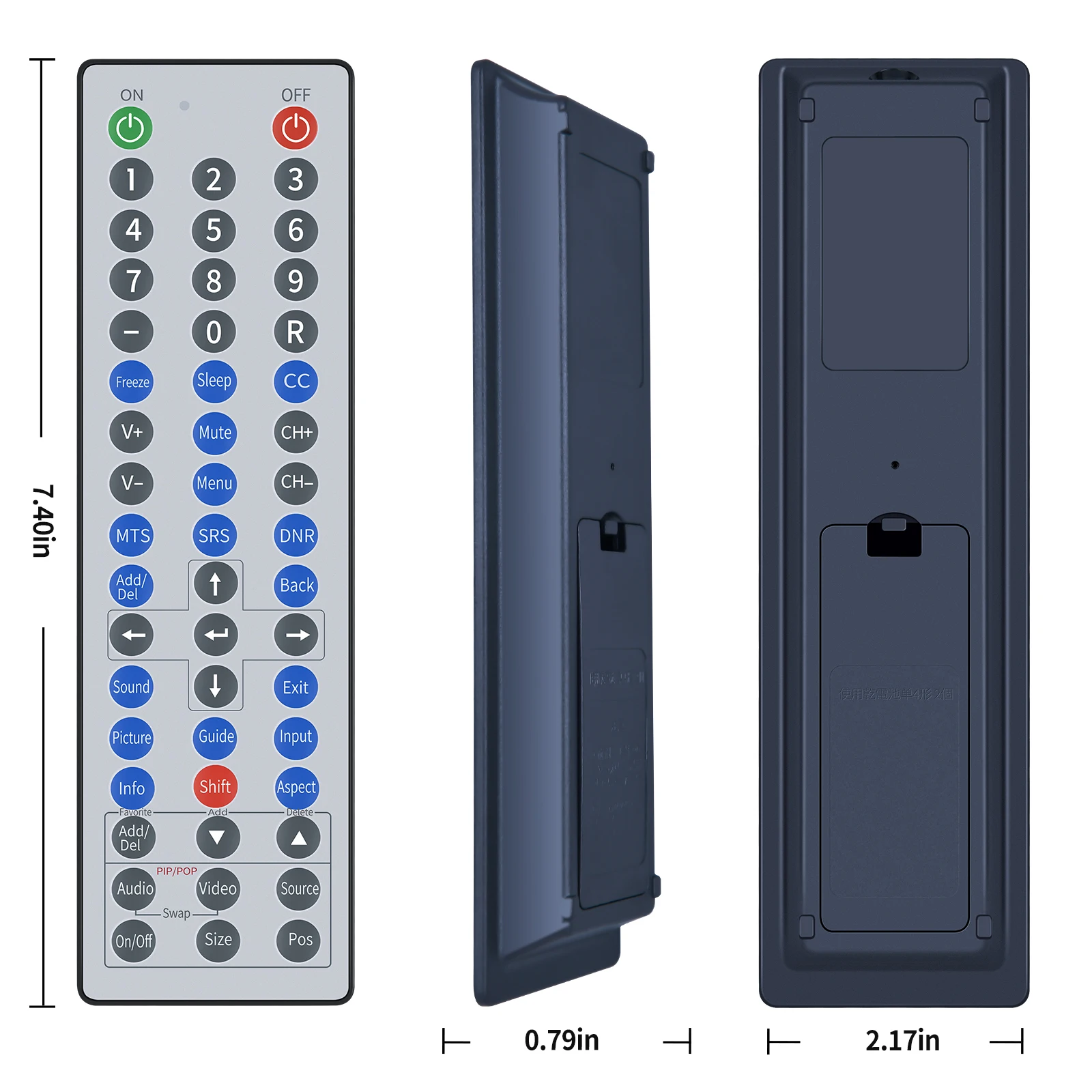 جهاز تحكم عن بعد جديد WR-01 مقاوم للماء لجميع تلفزيونات SunBrite الذكية الخارجية SB-V-43-4K-BL