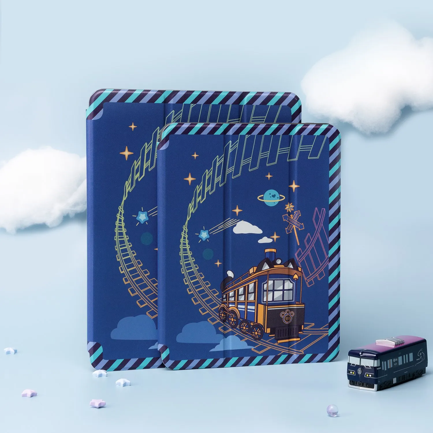 GeekShare 아이패드 프로 보호 케이스, 귀여운 만화 풀 커버 하드 쉘, 낙하 방지 방수 케이스, 펜 슬롯 포함, 신제품