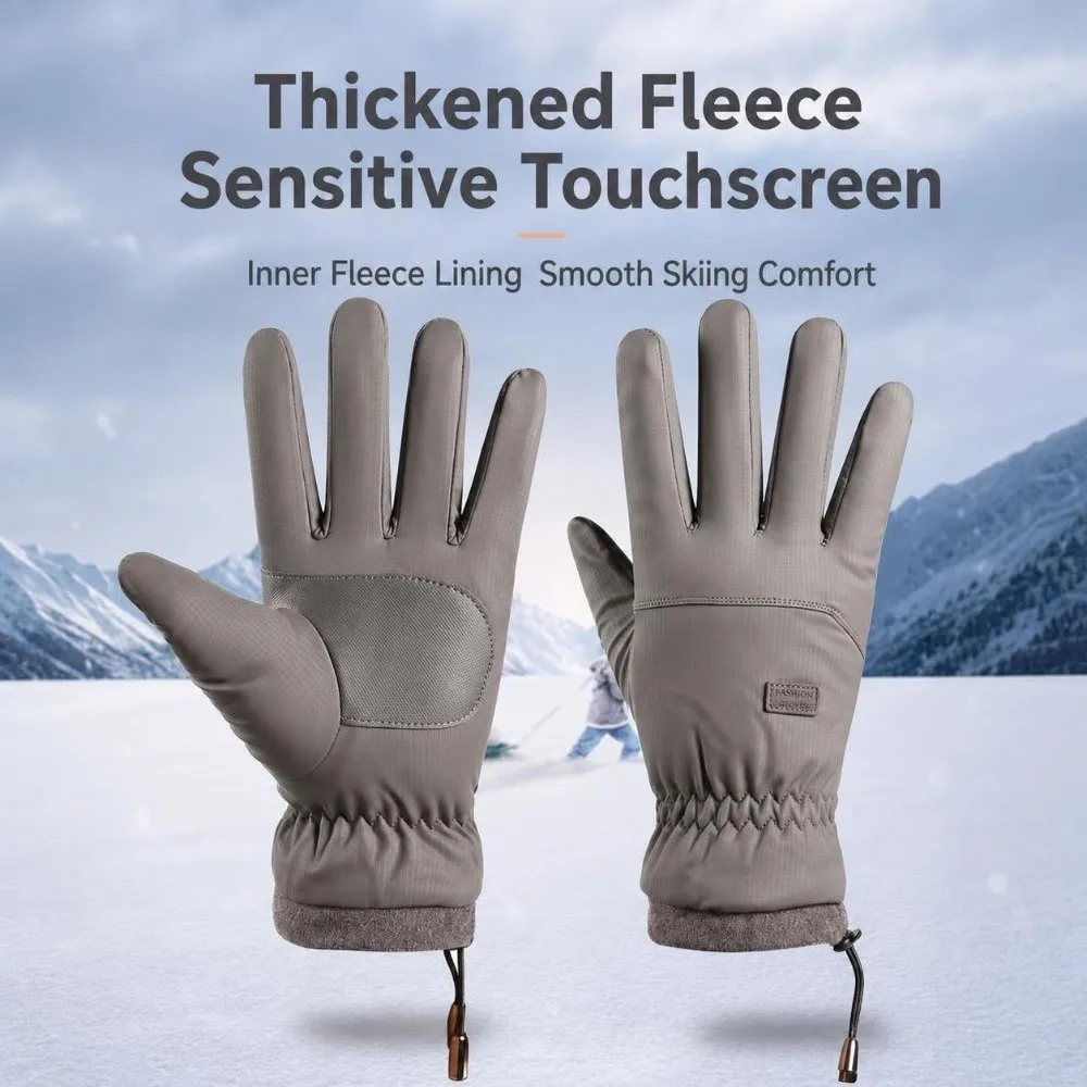 Durable Waterproof Ski Gloves Anti Slip Soft Fluff Cold Proof Gloves Winter Gloves