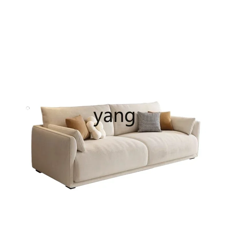 LTT Nordic fabric cream style sofa living room cat claw cloth latex modern simple small apartment module