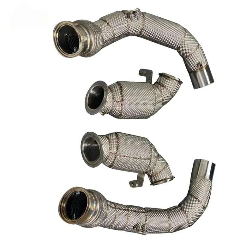 High quality hot Sellin heat shield downpipe for BMW M8 F91 ss304 stainless steel performance catless exhaust system accessories