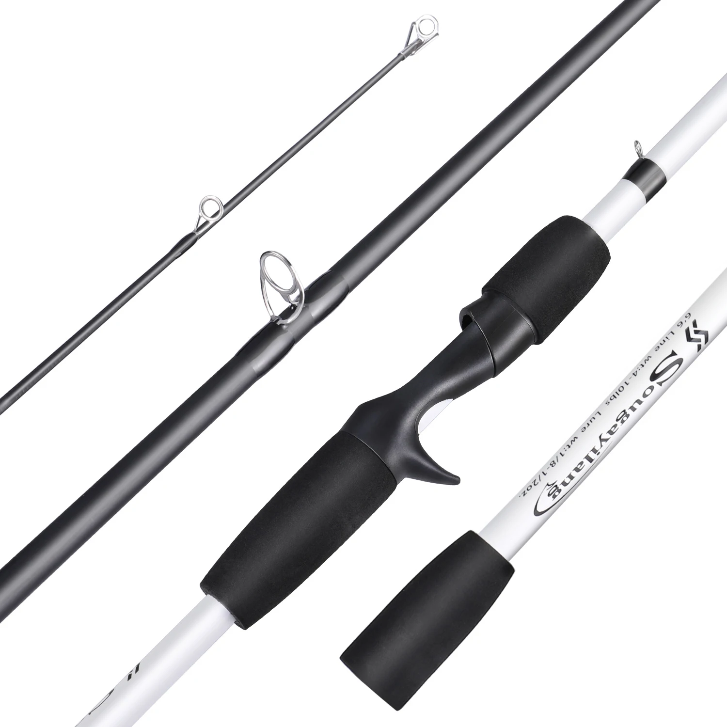 Sougayilang 4 أقسام إغراء الصيد رود الغزل/الصب خفيفة الوزن قصبة صيد خشبية الألياف الزجاجية السفر قضيب الصيد Pesca