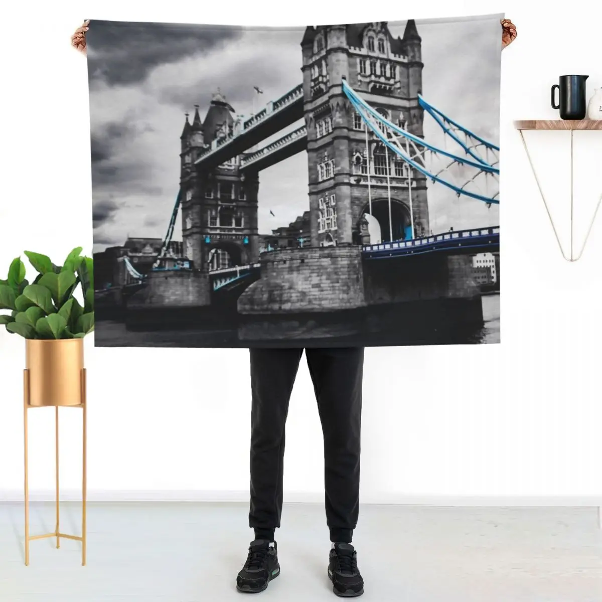 

Tower Bridge Throw Blanket Modern Design Soft Blanket for Home Decor