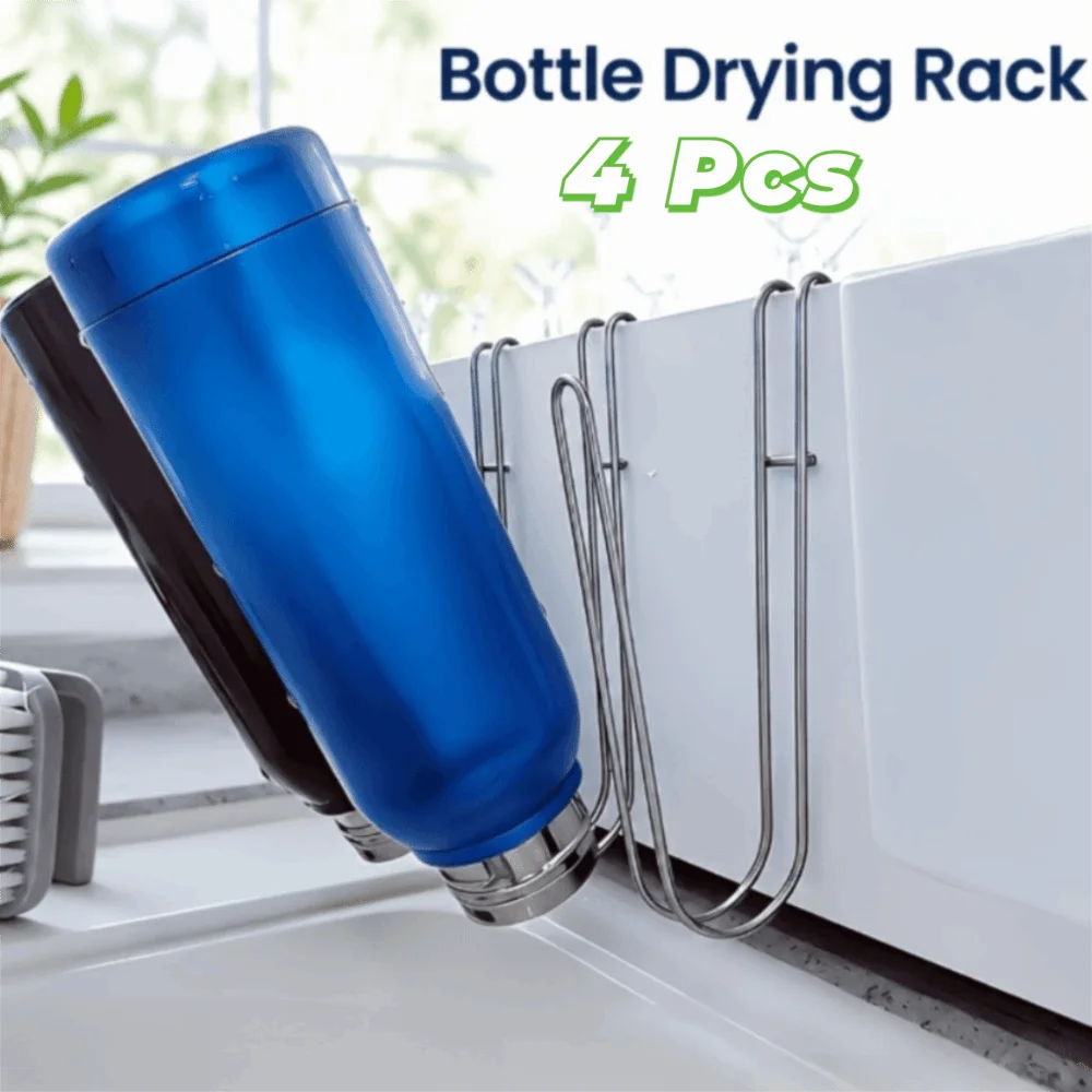 4PCS U Shape Hanging Cup Drying Hook Bold Space Saving Kitchen Storage Rack Corrosion-resistant Wear-resistant