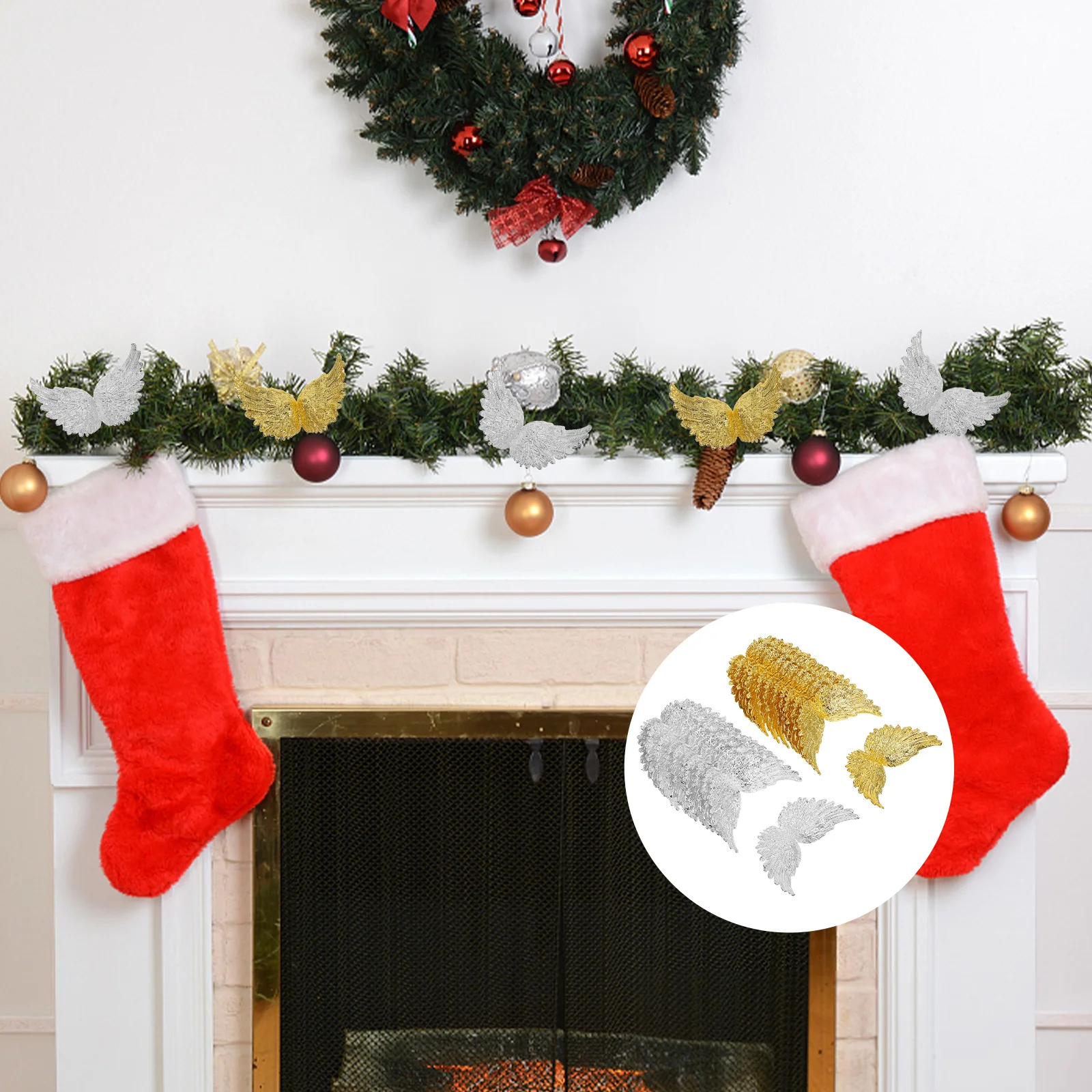 

24pcs Angel Wing Decoration Mini Wings For Cake Decor Diy Crafts Accessories Plastic Ornament Small Delicate Design Lightweight