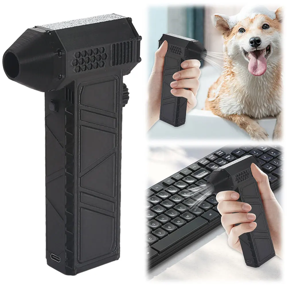 

130000RPM Powerful Airflow Violent Air Blower Brushless Motor High Power Duct Fan 3000mAh Handheld Duct Fan Dust Cleaning Tools