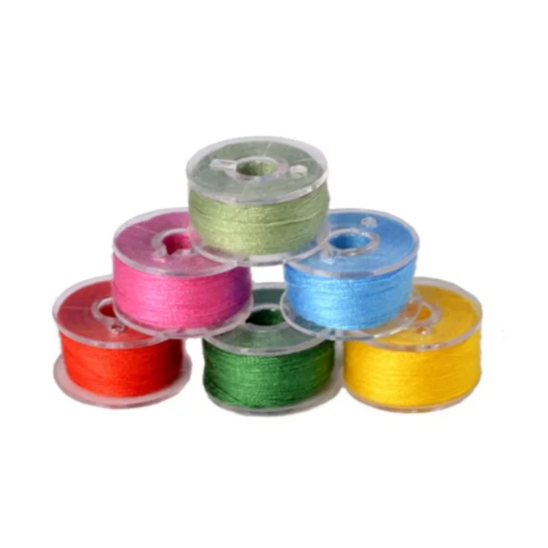 10 قطع من البلاستيك لخيط بكرة مسبقة الجرح لآلة التطريز والخياطة تستخدم بكرة بألوان متنوعة #1