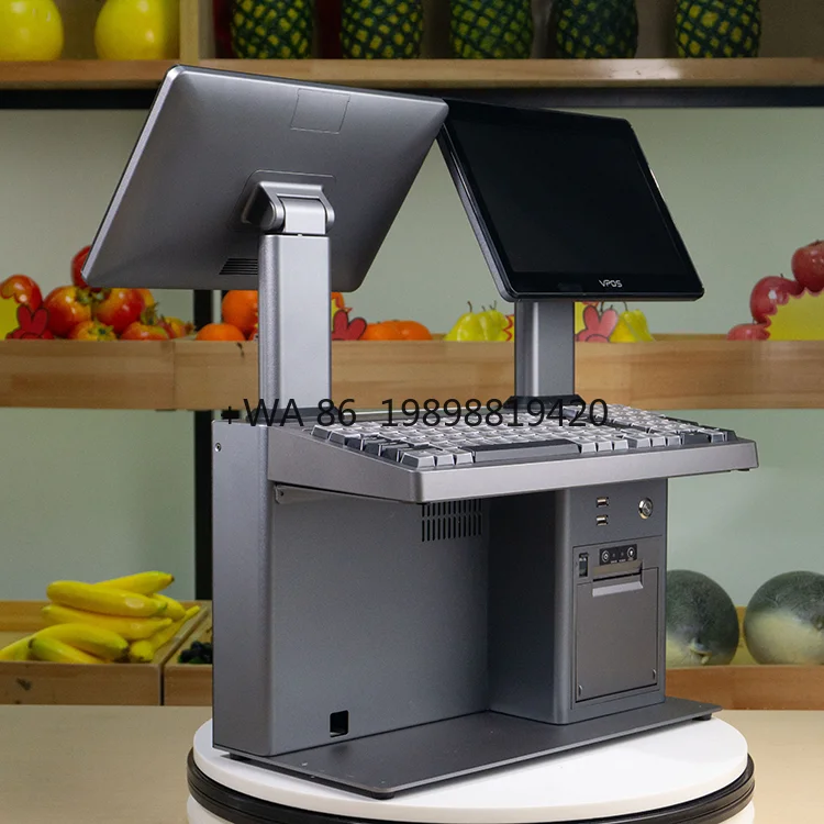 

All in One Checkout Pos Machine Pos System with Printer Scanner windows for Supermarket