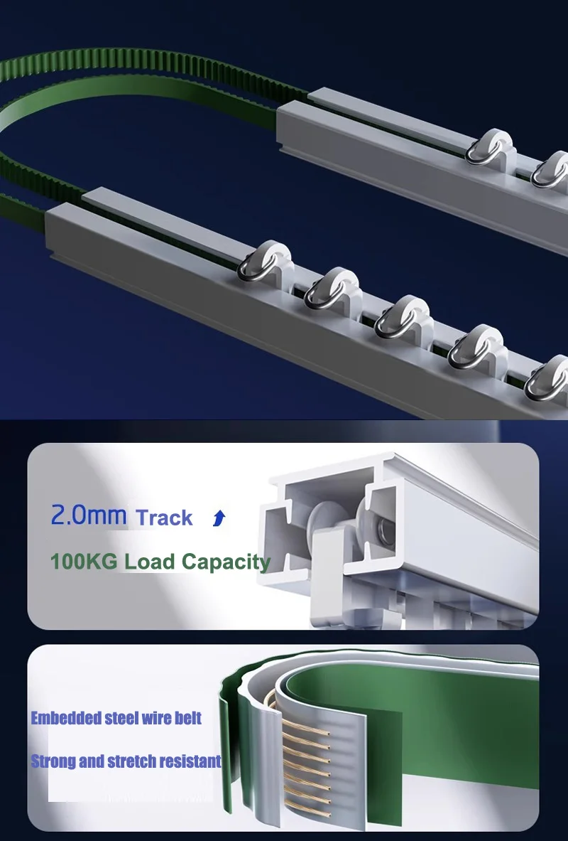 Dooya DT98 Mini Electric Curtain Motor Single Track Smart Home Compatible with Mijia App Remote Control Motorized Rod for Curtai