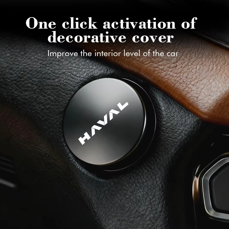 Car Engine Start Stop Button Cover Heat Resistant Interior Decor Accessory for Haval Jolion H6 M6 Dargo Raptor F7 H7 H9
