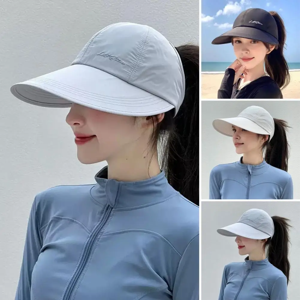 Lightweight Baseball Hat Beach Sun Protection Hat Women’s Extended Brim Baseball Hat Quick-dry Sun Protection Cap Adjustable