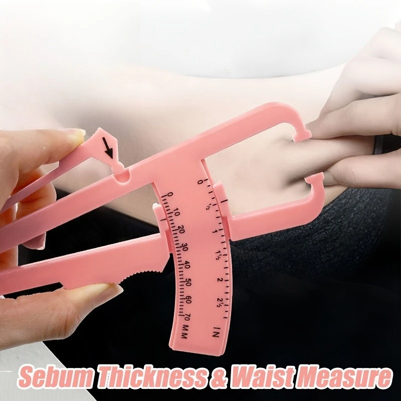 Body Fat Loss Tester Calculator Caliper Fitness Clip Fat Measurement Tool Slim Chart Skinfold Test Instrumen