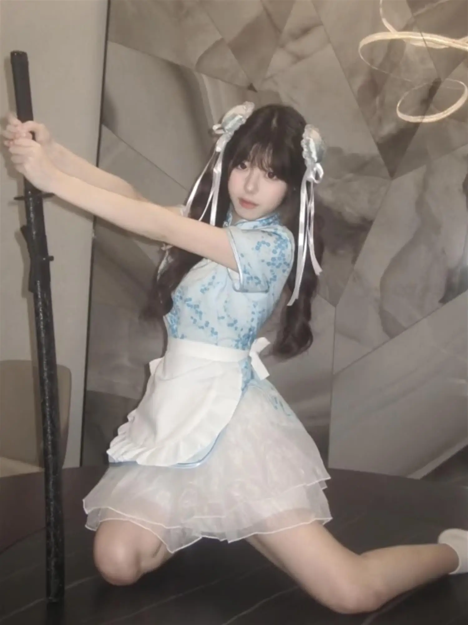 تنورة صينية جديدة من Sle Dr loween Cisas Cosplay orm تنورة خادمة ناعمة للفتيات ملابس يومية