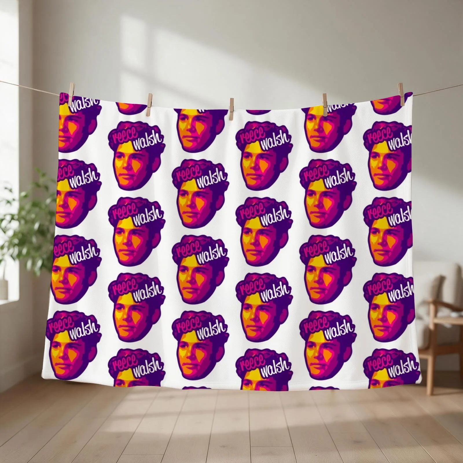 Reece Walsh NRL Rugby League Throw Blanket couch cozy soft plush fuzzy picnic outdoor blanket