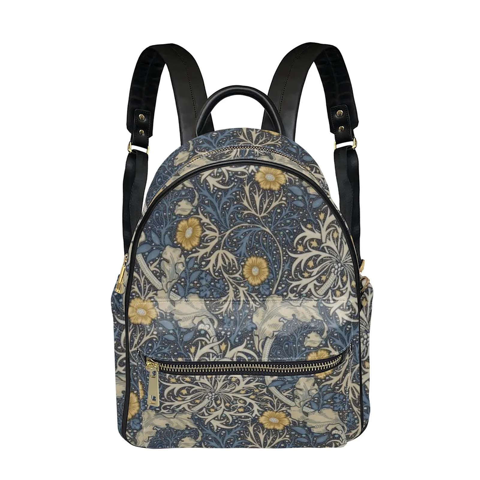 William Morris Pimpernel Print Women's Backpack Large Capacity Teen Girls Travel Backpack Waterproof Everyday Backpack