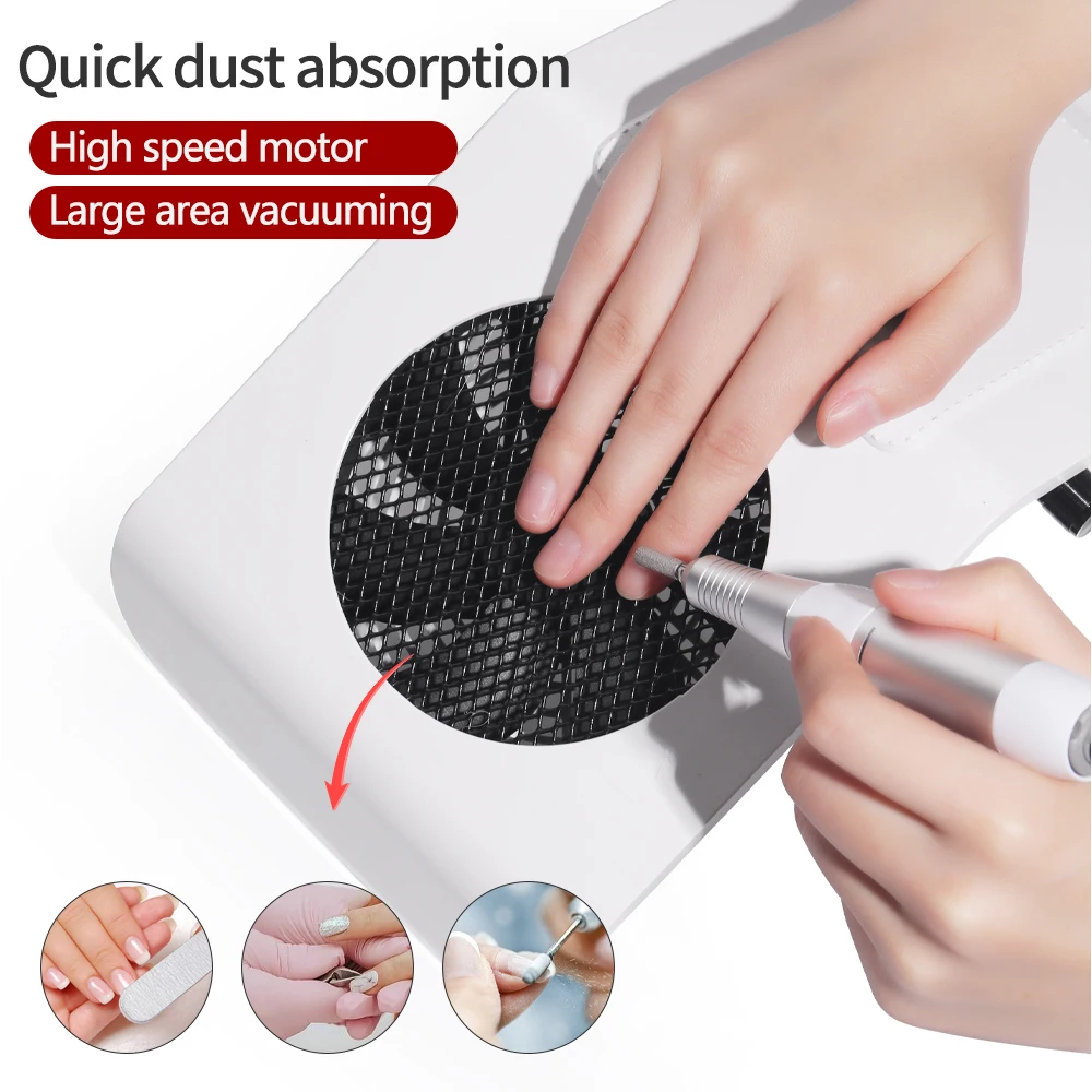 

HALAIMAN High Powerful Nail Dust Collector For Manicure Nail Vacuum Cleaner Nail Dust Fan Nail Dust Extractor Machine Manicure