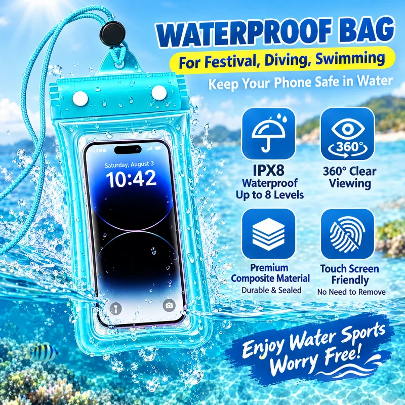 Dry Bag Waterproof - Tas Tahan Air Universal, Kantong Ponsel,