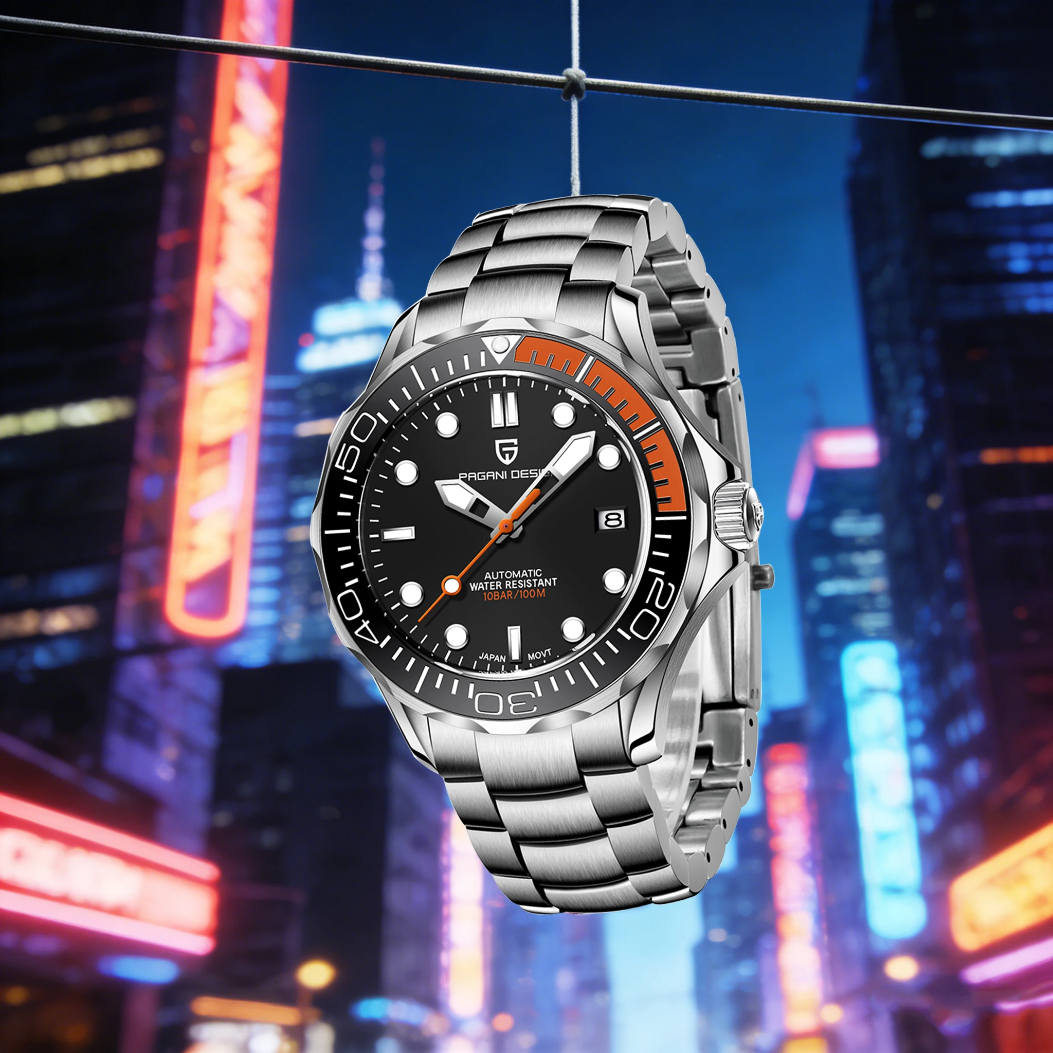 

Мужские механические часы PAGANI DESIGN класса люкс: Исключительная элегантность, механизм NH35, корпус из нержавеющей стали, сапфировое стекло, светящиеся элементы, водонепроницаемость 10 бар, часы для дайвинга