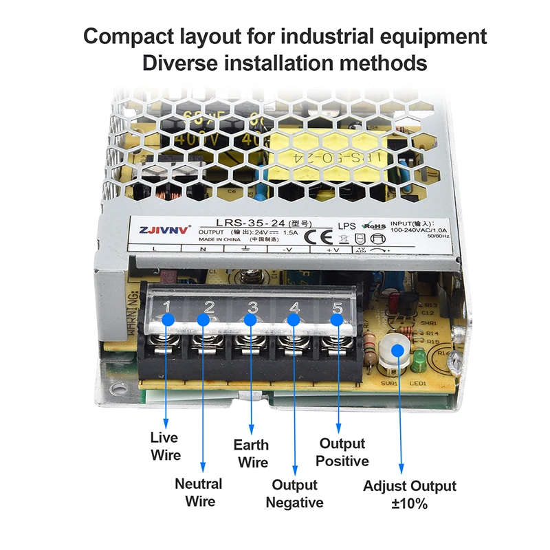محول إمدادات الطاقة لـ su, LRS, 35W, من من AC إلى DC, 12V, 24V #6