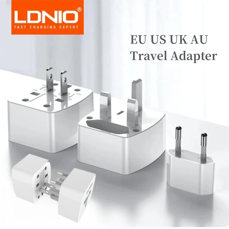 LDNIO uniwersalny Adapter podróżny EU US UK AU gniazdo elektryczne konwerter wtyczki międzynarodowe europejskie i amerykańskie akcesoria