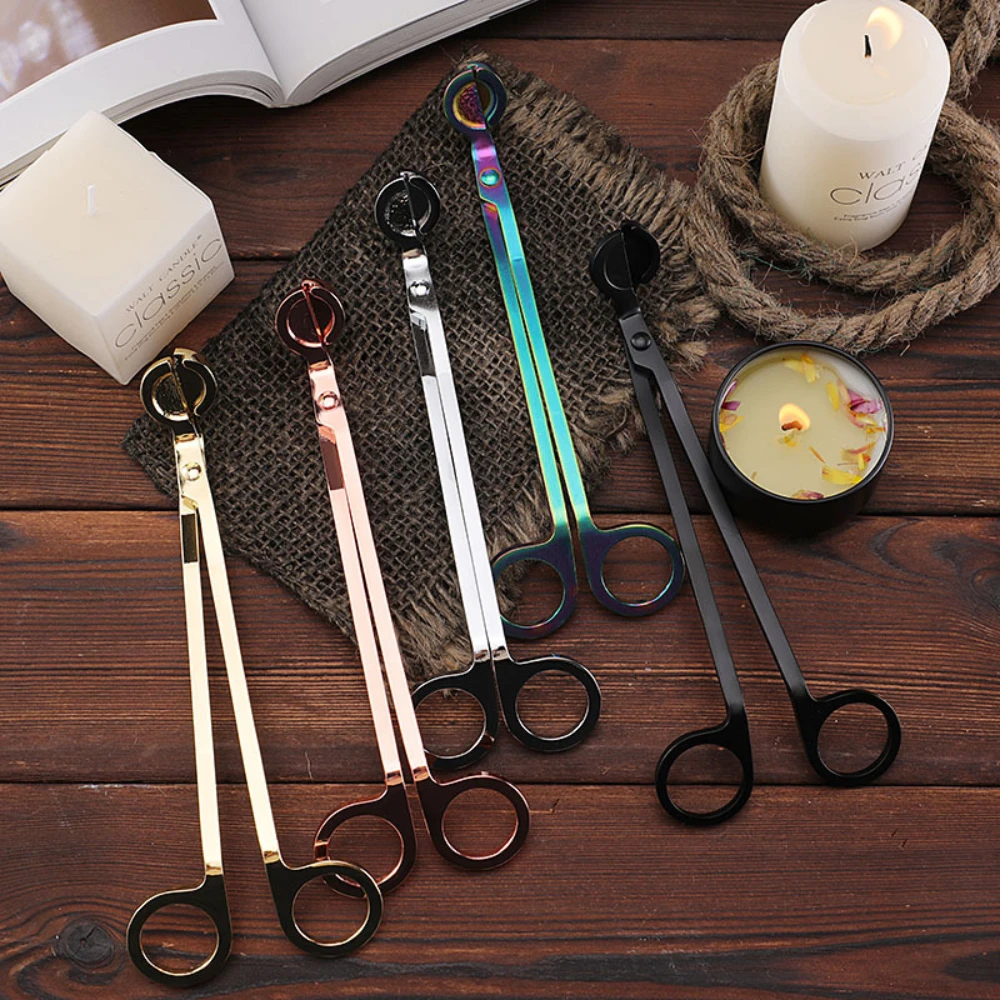 6 Color Candle Wick Trimmer Multi-purpose Scissors Candle Care Stainless Steel Blade Shears Scented Candle Accessory Tools