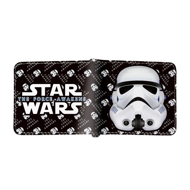 Star Wars Storm Trooper PU Leather Men Wallets Zipper Short Desigh Card Holder Folding Wallet Coin Purse Fashion Soft Wallet New