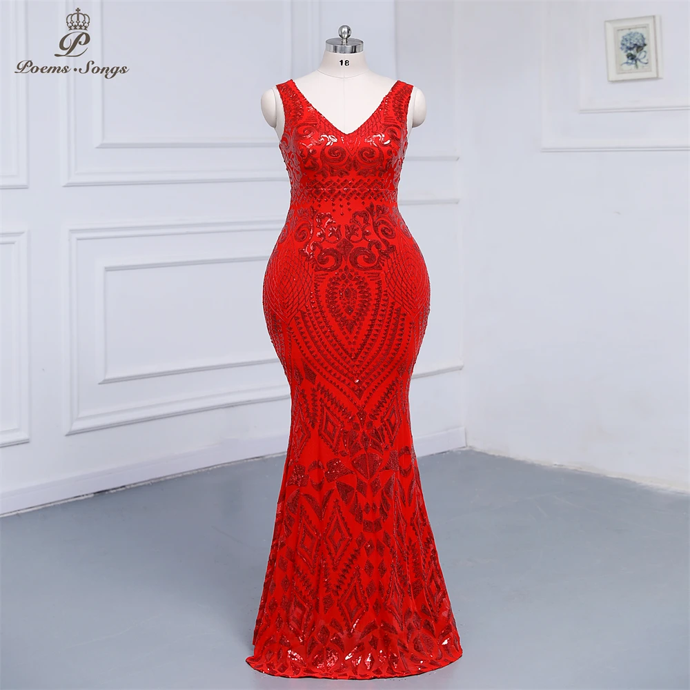 Plus size Elegant Red sleeveless Evening dress prom dress Party dress Bridesmaid Dresses robe de soirée de mariage Maxi dress