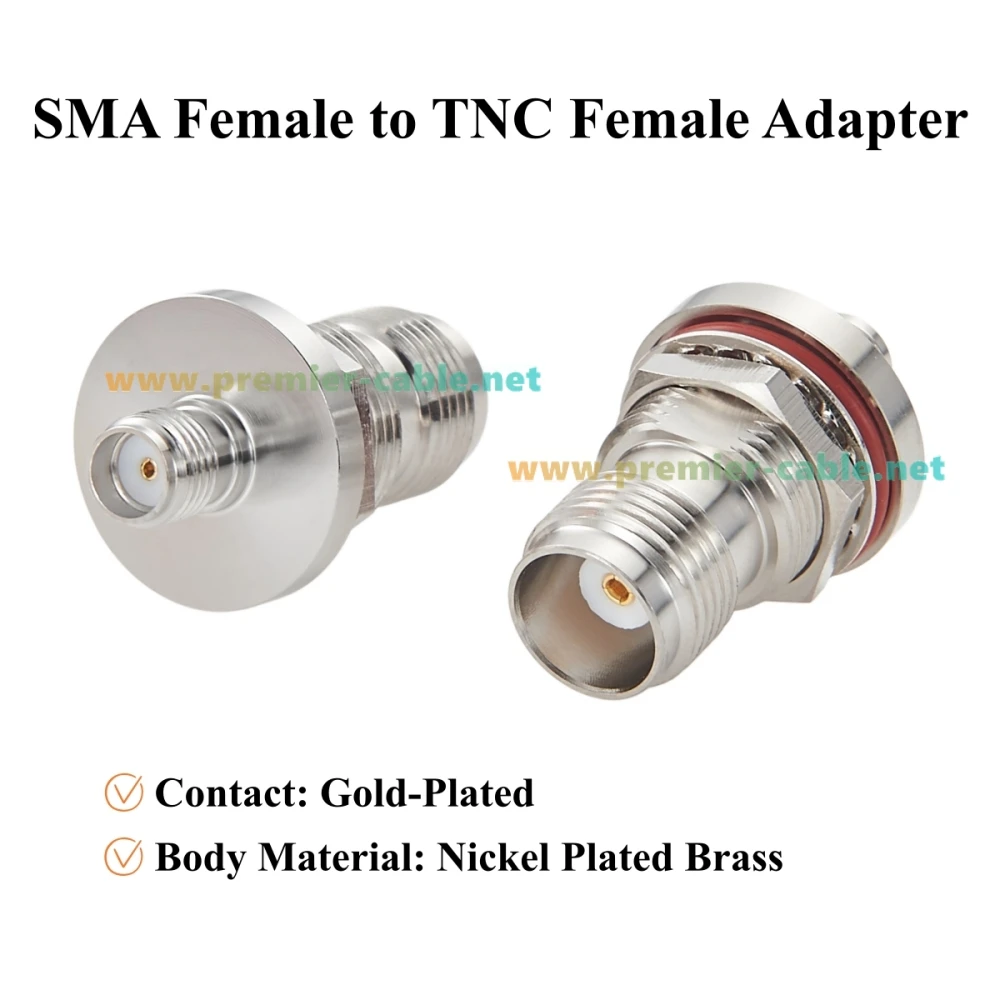 SMA-Buchse auf TNC-Buchse Schottmontage-Adapter 50 Ohm Verlustarmer HF-Koaxialstecker für Antennen, 4G/5G LTE, WiFi, GPS, GN – Detail 4