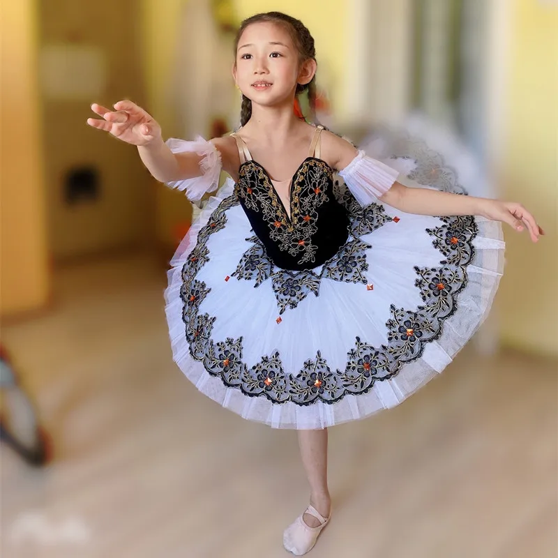 Zwart-wit Professionele Ballet Tutu Ballet Jurk Voor Kinderen Meisjes Kinderen Moderne Dans Kostuums Kleding Ballerina's Vrouwen