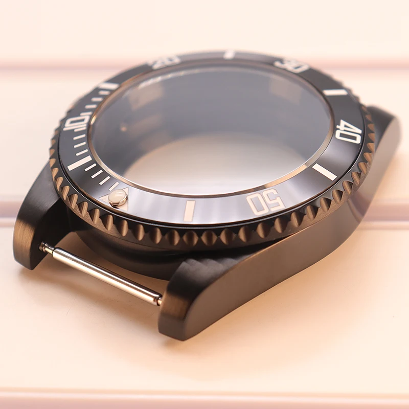 40mm SUB Uhrengehäuse Saphirglas für Seiko NH35 NH36 NH34 NH38 4R36 Miyota8215 ETA2824 Mechanisches Uhrwerk 120 Klicks Lünette – Detail 5