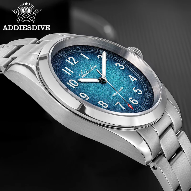 ADDIESDIVE AD2553 Super Luminous 36mm Quartz Men's Watches Sapphire Glass 316L Stainless Steel 10Bar Waterproof Hot Sale Watches