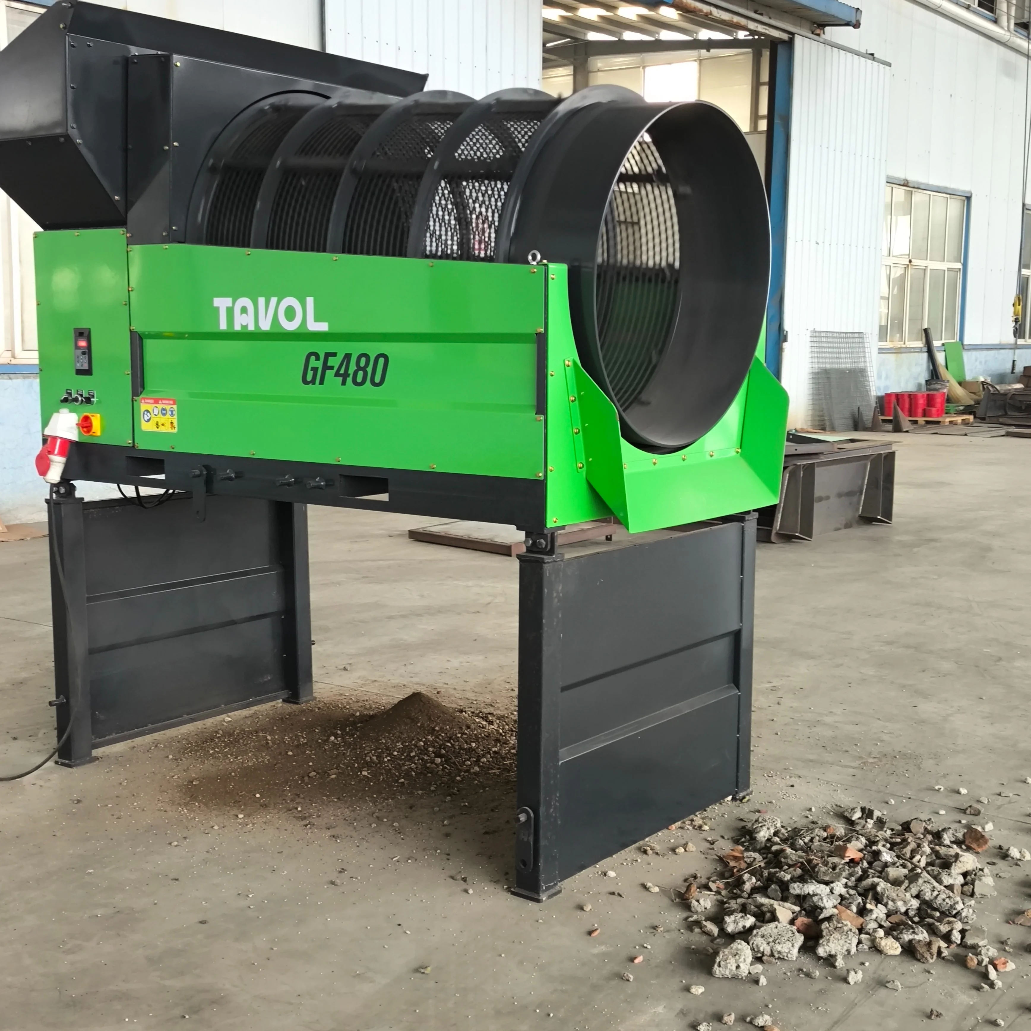Mobile Motor Trommel Screen with Remote Monitoring 10HP for Compost Topsoil Gravel