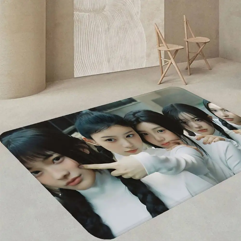 Kpop Group I-Illit Room Mats Anti-slip Absorb Water Long Strip Cushion Bedroon Mat Household Carpets