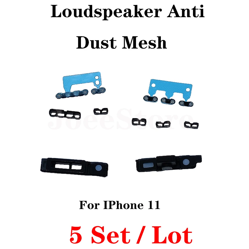 JoeeStore 5set Full Dustproof LoudSpeaker Mic Mesh For iPhone X XR XS 11 12 Pro Max 6S 7 8 Plus Anti Dust Net Grill Bracket Glue images - 6